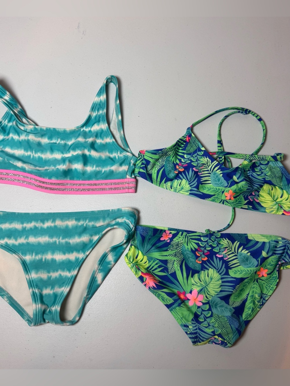 2 girls Swim Sets size 6/7 bikinis Cat & Jack/Art class Beach  Resort, Vacation